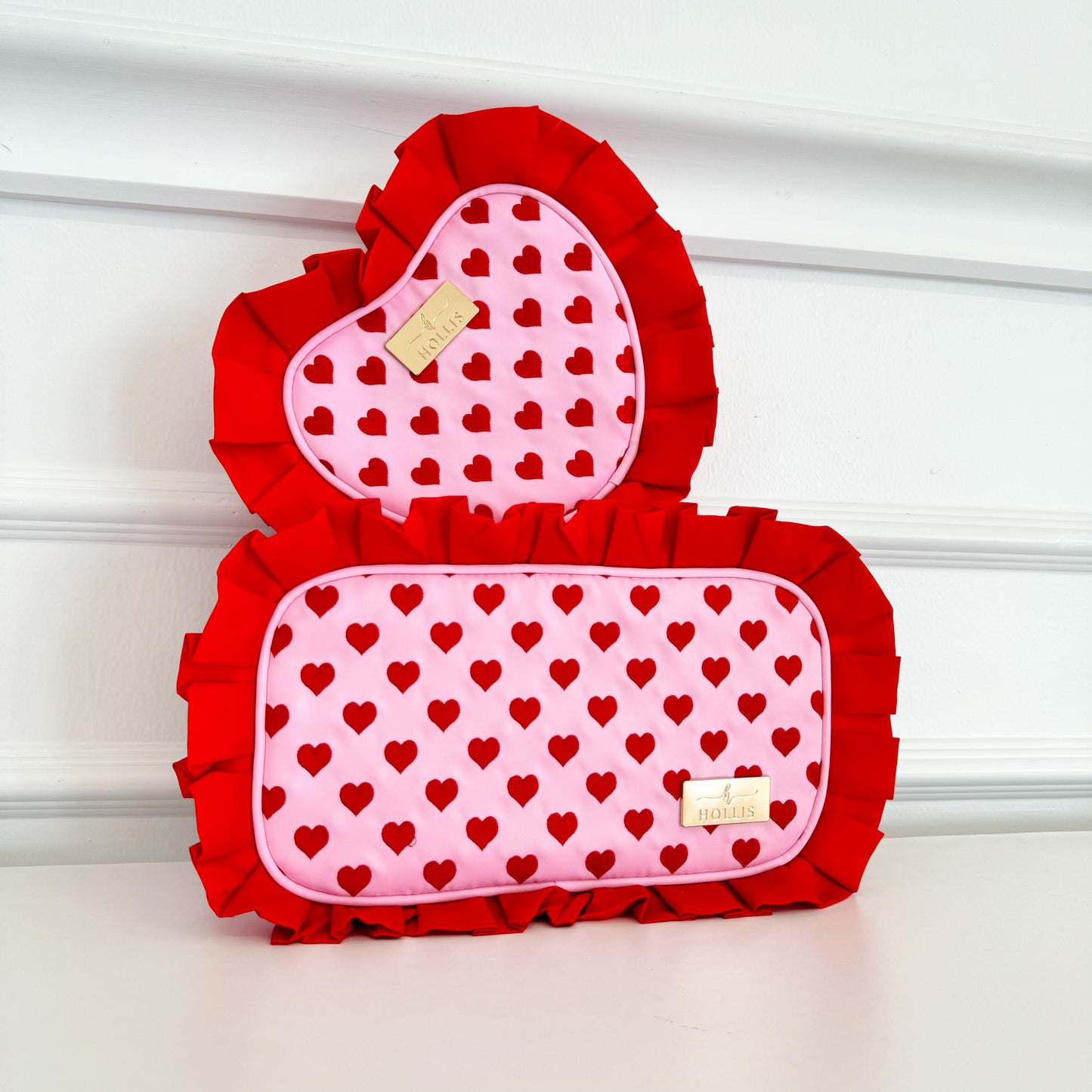 Cupid's Collection Heart Ruffle Pouch