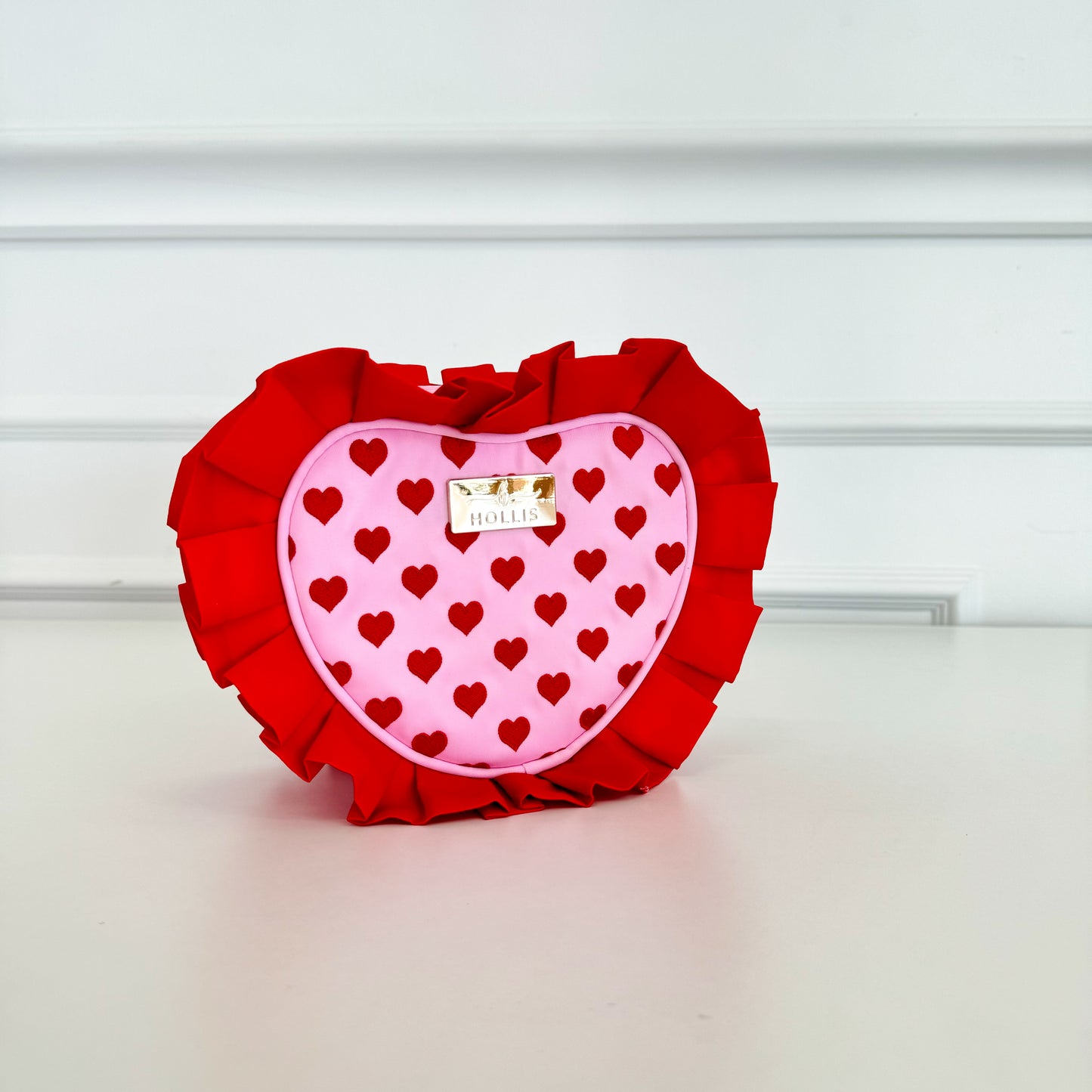 Cupid's Collection Heart Ruffle Pouch