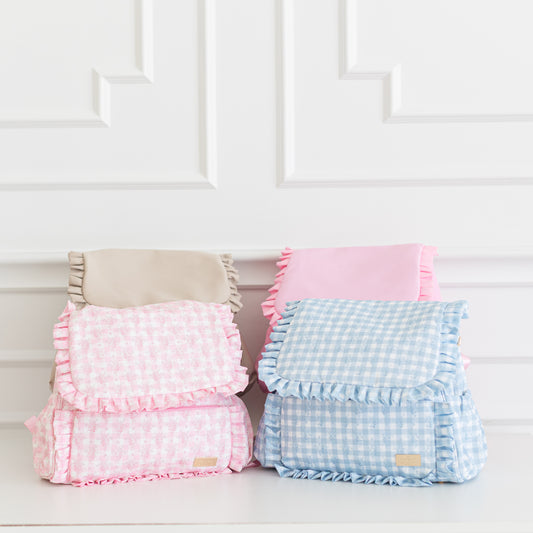 Ruffled Nylon Diaper Bag