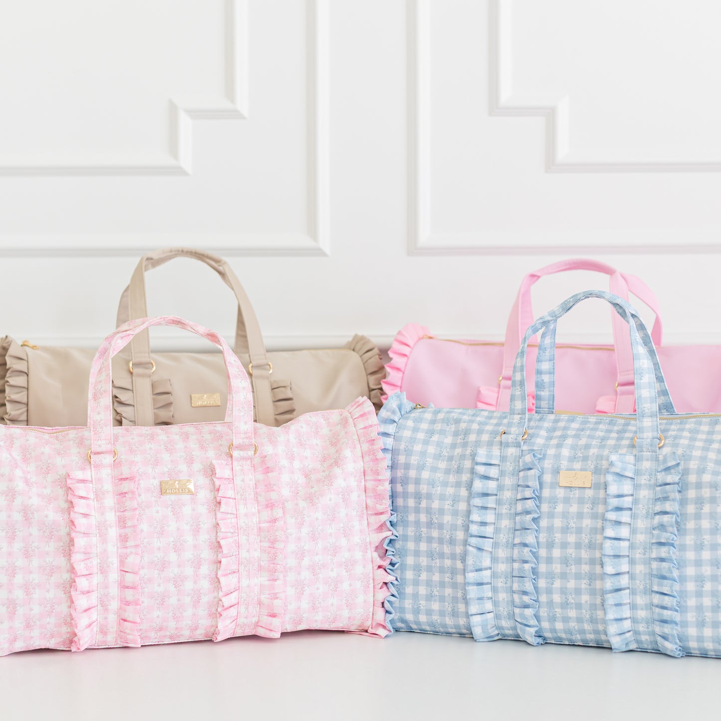 Ruffled Nylon Weekender