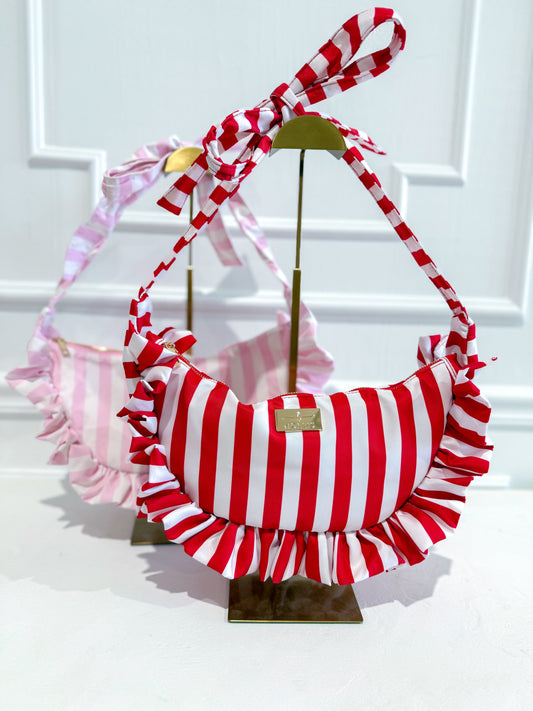 Ruffled Nylon Crossbody/Bum Bag