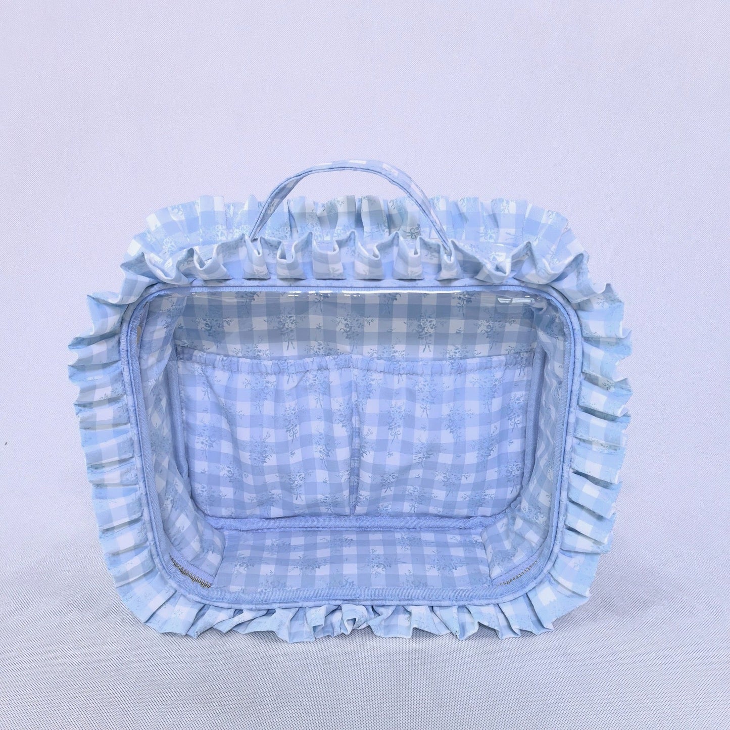 Ruffled Nylon Jett Setter Cosmetic Bag