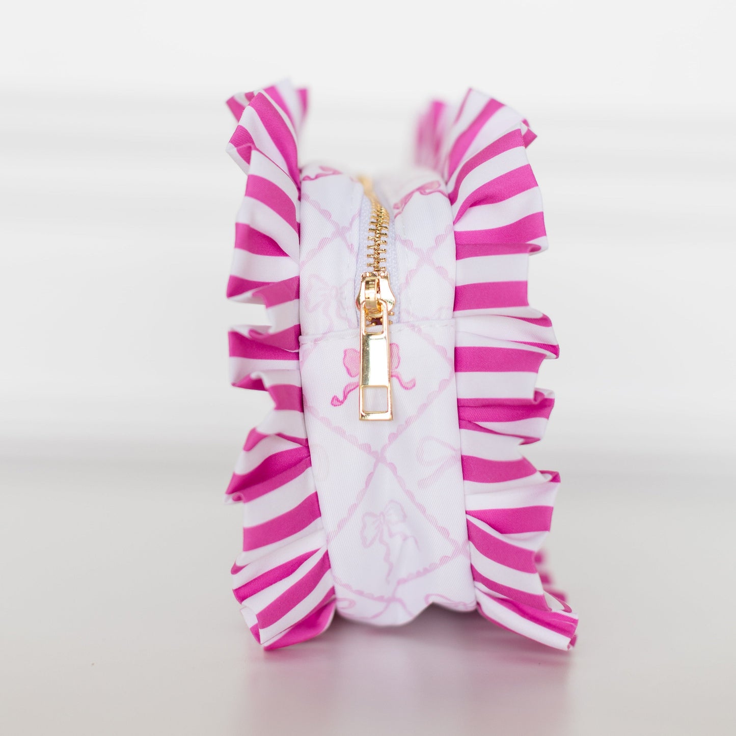 Goldie Girl Bows Ruffled Nylon Medium Pouch