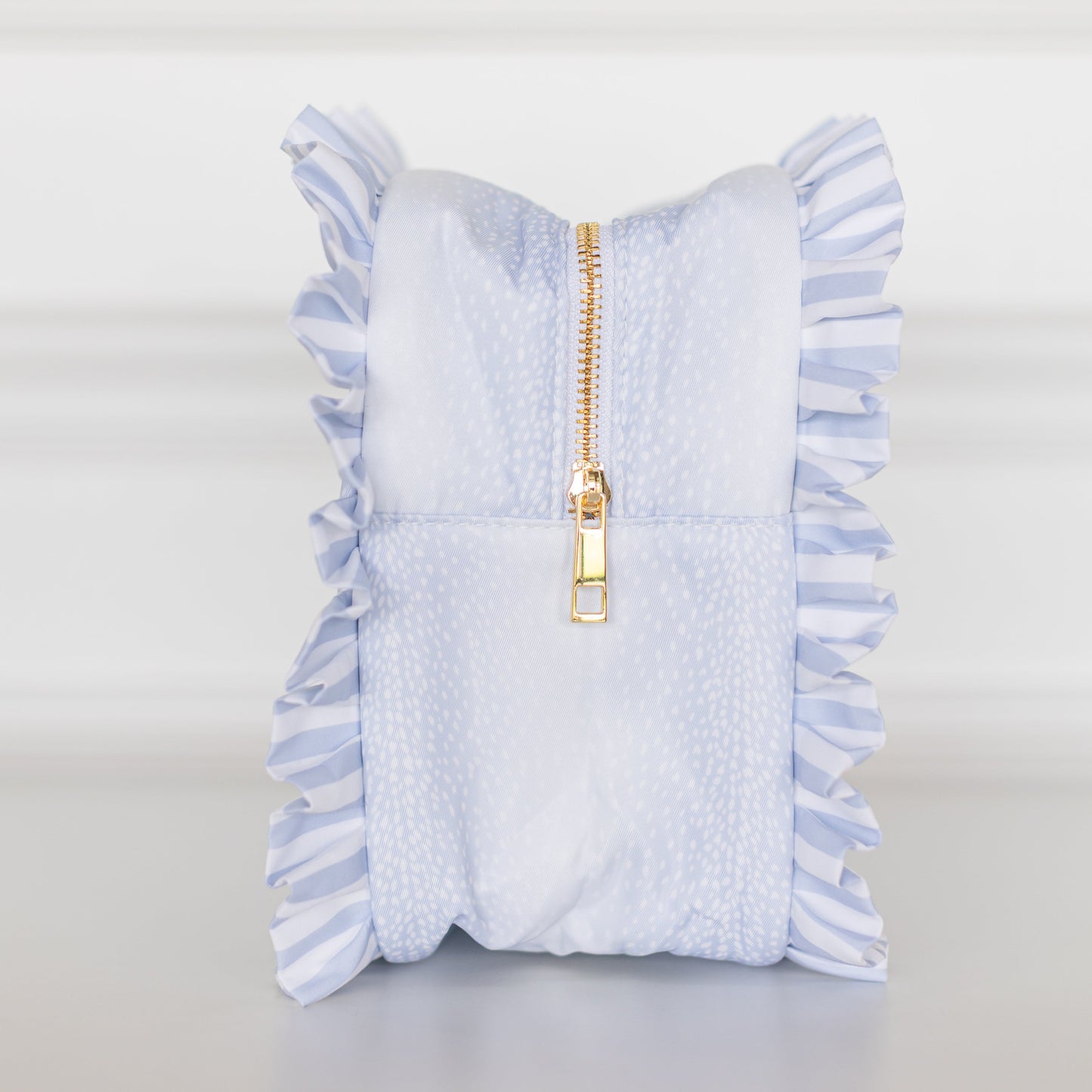 Blue Fawn Ruffled Nylon XL Pouch