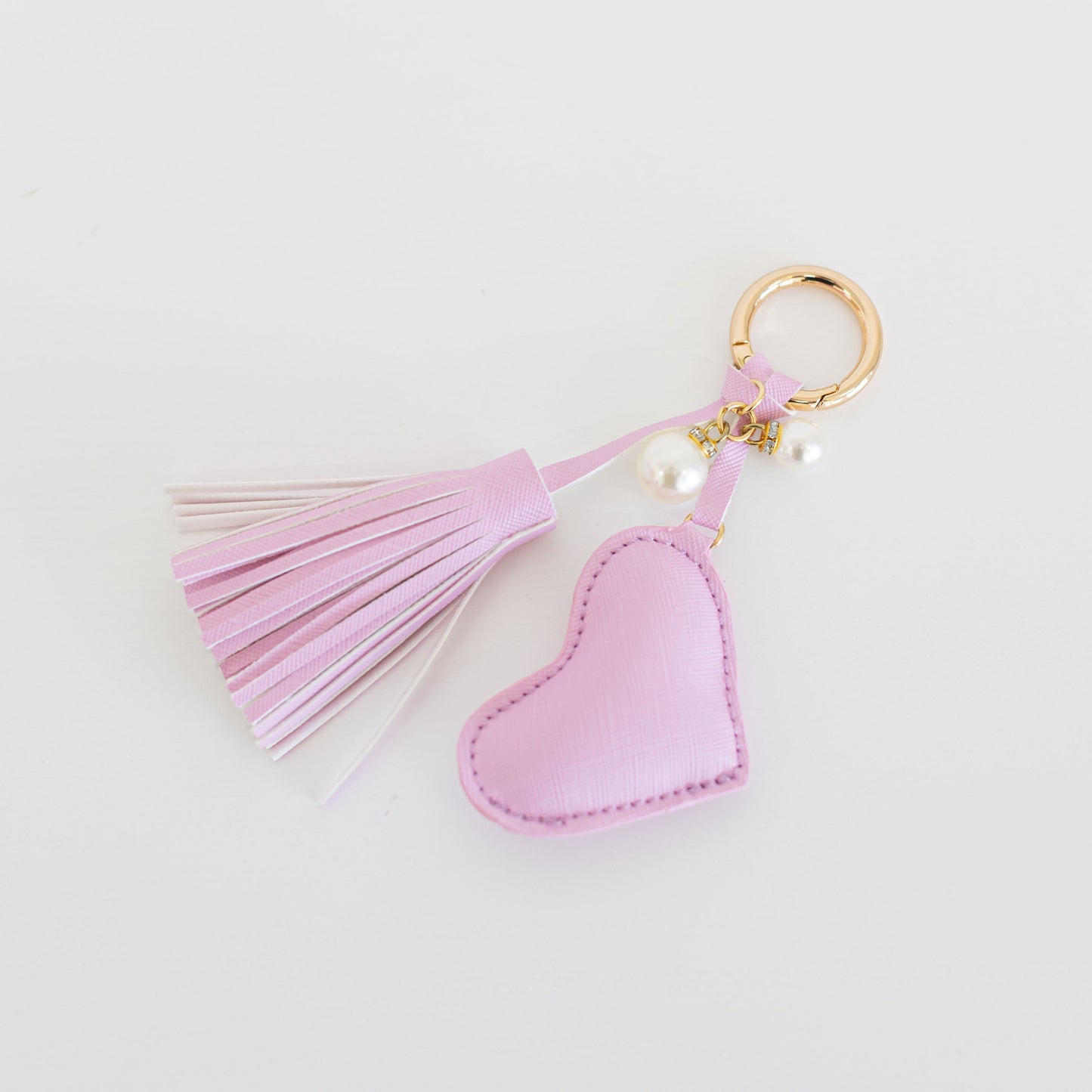 Pixie Pink Dusti Rose Heart Keychain